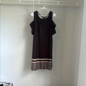 Black Sleeveless Cold Shoulder Sheath Dress